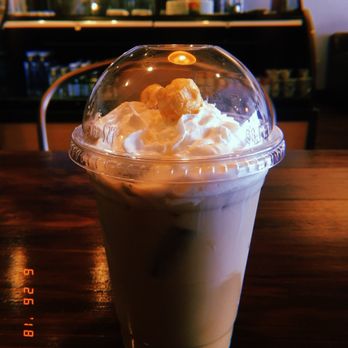 Cafein - Seasonal special: caramel popcorn latte - Coffee & Tea Near Me - Chantilly, Virginia Cafein - Seasonal special: caramel popcorn latte - Coffee & Tea Near Me - Chantilly, Virginia