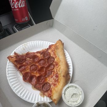 Little Coyote - Slice Pepperoni with a side of ranch and jalapeños! - Pizza Near Me - Long Beach, California