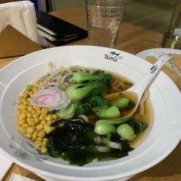Ramon soup with tempura shrimp (shrimp served on the side)