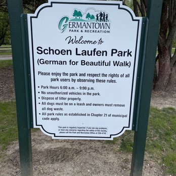 Schoen Laufen Park - Check out the rules and time the park is open. - Parks Near Me - Germantown, Wisconsin