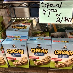 Loan & Liquidation Station - 58 Granola bars per box for $7 or 2 for $10.