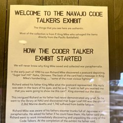 Navajo Code Talkers Display - Welcome to the Exhibit