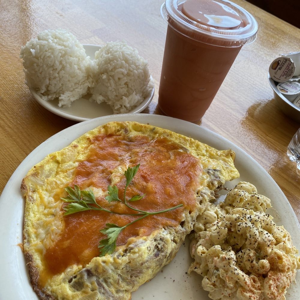 Stacks Pancake House - Kalua Pork Omelette, Guava Smoothie - Breakfast & Brunch Near Me - Dana Point, California Stacks Pancake House - Kalua Pork Omelette, Guava Smoothie - Breakfast & Brunch Near Me - Dana Point, California