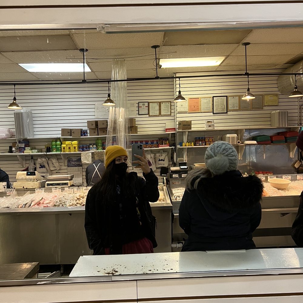 Fish Market - customers waiting for their order - Seafood Markets Near Me - Brooklyn, New York Fish Market - customers waiting for their order - Seafood Markets Near Me - Brooklyn, New York