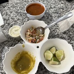 El Barco Marinero - Fish ceviche, green salsa, consomé