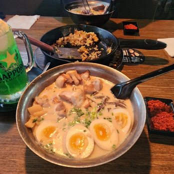 Tamashii Ramen - Garlic ramen with chicken, melon ice cream soda, and garlic fried rice - Ramen Near Me - Oklahoma City, Oklahoma Tamashii Ramen - Garlic ramen with chicken, melon ice cream soda, and garlic fried rice - Ramen Near Me - Oklahoma City, Oklahoma