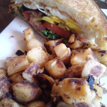 Tin Pan Galley - Breakfast BLT with the BLT & 2 over-medium eggs with avocado on frilled brioche bread served with a side of homemade homefries, - American Near Me - Sackets Harbor, New York Tin Pan Galley - Breakfast BLT with the BLT & 2 over-medium eggs with avocado on frilled brioche bread served with a side of homemade homefries, - American Near Me - Sackets Harbor, New York