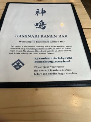 Menu photo 1 Kaminari Ramen Bar Toronto, ON Menu photo 1 Kaminari Ramen Bar Toronto, ON