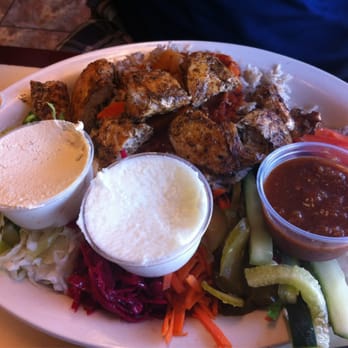 Haifa Falafel - Tawook plate with rice and salad - Middle Eastern Near Me - Ann Arbor, Michigan Haifa Falafel - Tawook plate with rice and salad - Middle Eastern Near Me - Ann Arbor, Michigan