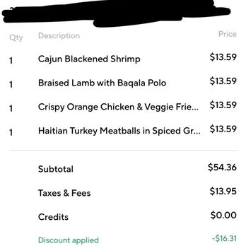 Cook Unity - My terrible order this week. I'm gone. - Food Delivery Services Near Me