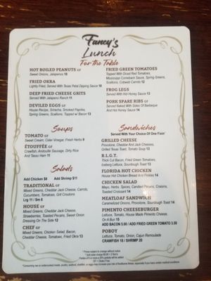 Menu photo 8 Fancy's Southern Cafe Fort Myers, FL Menu photo 8 Fancy's Southern Cafe Fort Myers, FL