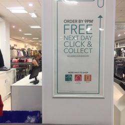 Debenhams - Order from the catalog and pick up next day