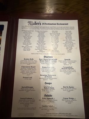 Menu photo 1 Mader's Milwaukee, WI Menu photo 1 Mader's Milwaukee, WI