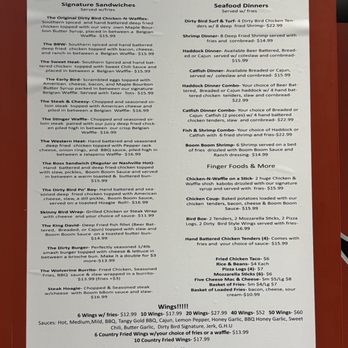 Dirty Bird Chicken N' Waffles - Menu - Food Trucks Near Me - Niagara Falls, New York