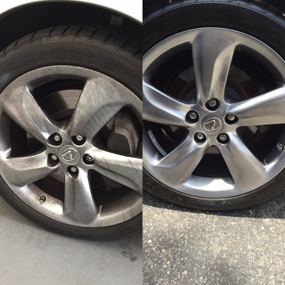 Fix Auto Redlands - Before and after my wheel was refinished - Body Shops Near Me - Redlands, California