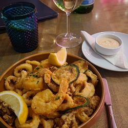 Calamari and shrimp