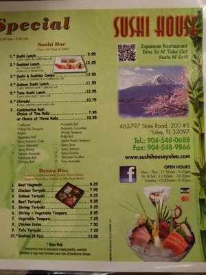 Menu photo 7 Sushi House Yulee, FL