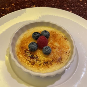 Battery Wharf Grille - creme with berries on top - Seafood Near Me - Boston, Massachusetts