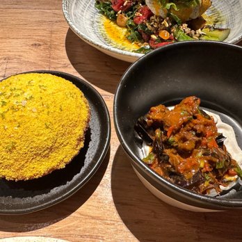 Scully - Arepa with eggplant Sambar and labneh - British Near Me - London, XGL