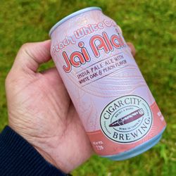 Cigar City Brewing Spruce Street Brewery & Taproom - Peach White Oak Jai Alai is oakey, fruity, and has a pronounced hoppy finish.
