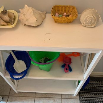Carolina Beach Realty - Shelf by front door was left with sand covered toys and literally sand all over the floor and shelf - Vacation Rentals Near Me - Carolina Beach, North Carolina Carolina Beach Realty - Shelf by front door was left with sand covered toys and literally sand all over the floor and shelf - Vacation Rentals Near Me - Carolina Beach, North Carolina