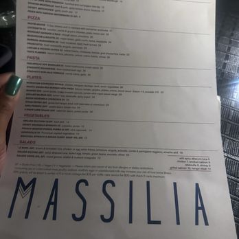 Massilia - Dinner menu - French Near Me - Los Angeles, California
