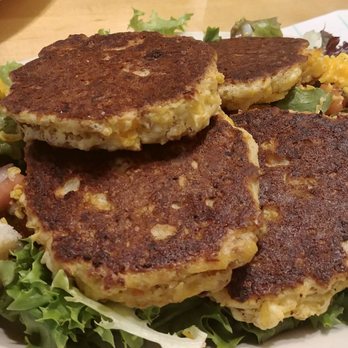 Five Loaves Cafe - Corn fritter salad is my favorite! Get the avocado ranch dressing! - American Near Me - Mt Pleasant, South Carolina