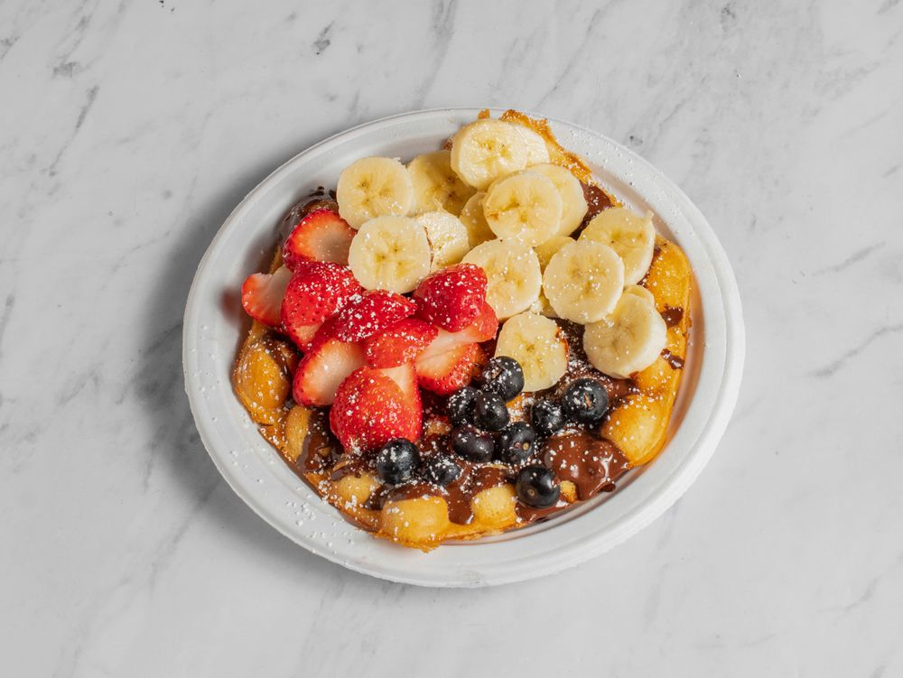 Num Num Baked Potato and Waffle House Logo