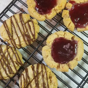 LillyRae Bakery - PBJammers and regular Peanut butter cookies drizzled with chocolate - Bakeries Near Me