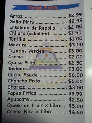Menu photo 7 Restaurante Managua South Gate, CA