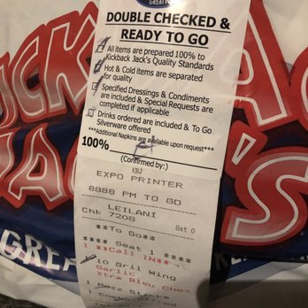 Kickback Jack’s - Glad they double check their bags - Sports Bars Near Me - Fredericksburg, Virginia