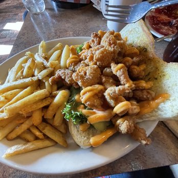Huckleberry's - Shrimp Poboy and fries - Cajun/Creole Near Me - Benicia, California Huckleberry's - Shrimp Poboy and fries - Cajun/Creole Near Me - Benicia, California