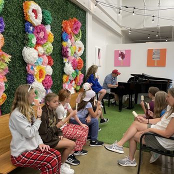 Savannah Square Pops - Listening to an awesome piano performance while enjoying the ice pops we helped make. - Ice Cream & Frozen Yogurt Near Me - Savannah, Georgia
