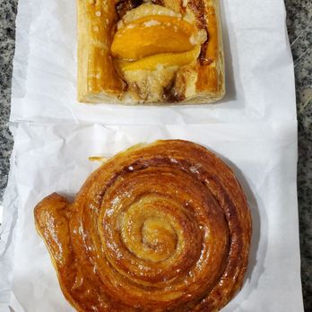 The French Bakery - Peach Caramel Strudel and Cinnamon Croissant - Bakeries Near Me - Bellevue, Washington