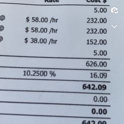 My bill from Leo's Body Shop on Ridge