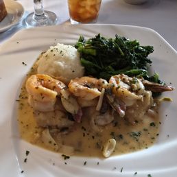 Monk fish and shrimp. Monk fish and shrimp.