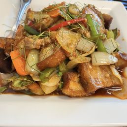 Spicy Basil Pork Belly