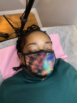 Microshading - Ombre powder + micro-feathered hair strokes at the front of the brow for a natural and filled-in look. To schedule your appointment, please follow the link to book online