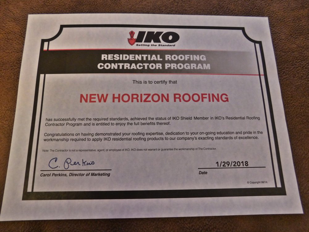 Slide of New Horizon Roofing