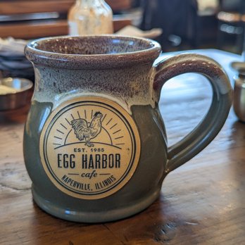 Egg Harbor Café - Loved the custom ceramic cups for their coffee - Breakfast & Brunch Near Me - Naperville, Illinois Egg Harbor Café - Loved the custom ceramic cups for their coffee - Breakfast & Brunch Near Me - Naperville, Illinois
