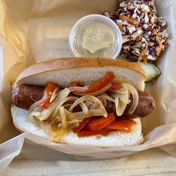Peekytoe Provisions - Duck sausage "bomb" ($11) - Seafood Near Me - Bar Harbor, Maine Peekytoe Provisions - Duck sausage "bomb" ($11) - Seafood Near Me - Bar Harbor, Maine
