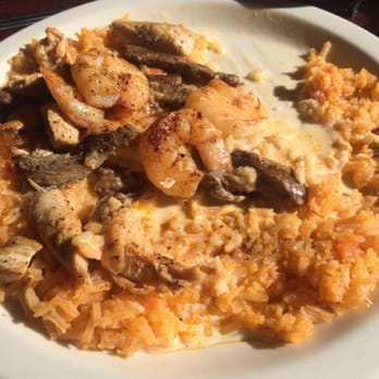 Tio Juan Mexican Grill - Get the "Happy Plate. It is awesome with chicken beef and shrimp over a bed of rice drenched with white cheese sauce. - Mexican Near Me - Decatur, Alabama Tio Juan Mexican Grill - Get the "Happy Plate. It is awesome with chicken beef and shrimp over a bed of rice drenched with white cheese sauce. - Mexican Near Me - Decatur, Alabama