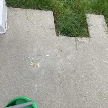 Hardy Glass Block Panels - Debris left on sidewalk - Windows Installation Near Me - Chicago, Illinois Hardy Glass Block Panels - Debris left on sidewalk - Windows Installation Near Me - Chicago, Illinois