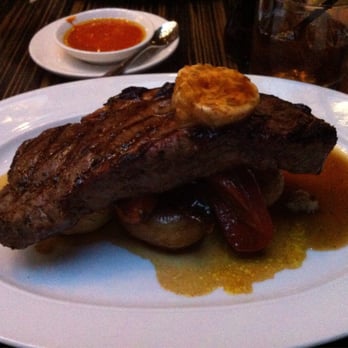 Jump Restaurant - My 10 oz steak, done to my liking. If I wasn't on a diet, I would have had two! - Canadian (New) Near Me - Toronto, Ontario Jump Restaurant - My 10 oz steak, done to my liking. If I wasn't on a diet, I would have had two! - Canadian (New) Near Me - Toronto, Ontario