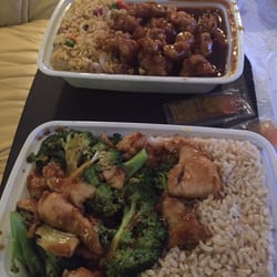 Jade Garden - Chicken with broccoli and brown rice, general tso chicken with pork fried rice