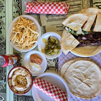Kababji Grill - Kafta sandwich, fries, ribeye skewers, hummus - Arabic Near Me - Anaheim, California