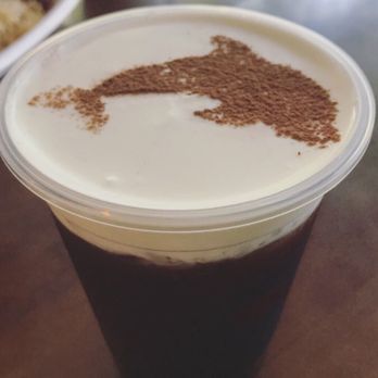 Dolphin Bay - sea salt cream top wintermelon bubble tea -- with a dolphin! - Taiwanese Near Me - Boston, Massachusetts Dolphin Bay - sea salt cream top wintermelon bubble tea -- with a dolphin! - Taiwanese Near Me - Boston, Massachusetts
