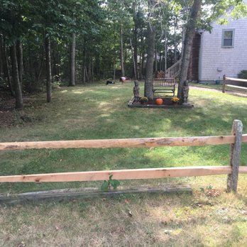 Premier Landscaping - a yard with a wooden fence - Landscaping Near Me Premier Landscaping - a yard with a wooden fence - Landscaping Near Me