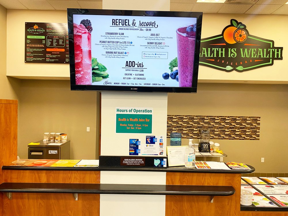 HEALTH IS WEALTH JUICE BAR 3600 University Blvd W, Jacksonville