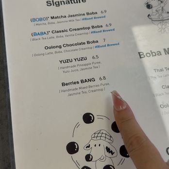 Bobobaba - Signature drinks Menu  IG: lindaeatstagram - Bubble Tea Near Me - Glendale, California